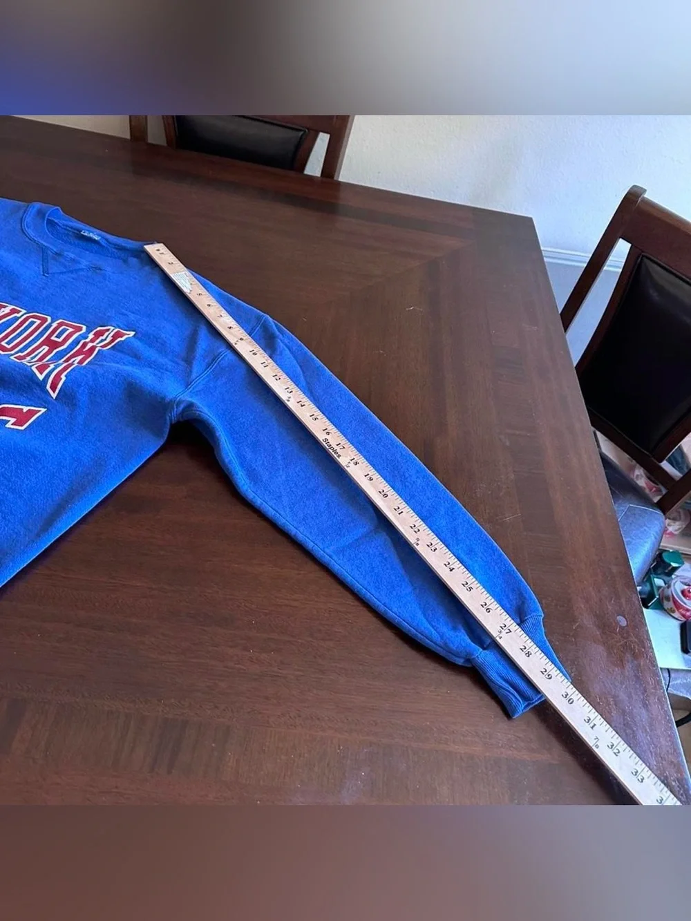 Vintage Russell Athletic New York Giants Heavyweight Sweatshirt Men’s Large Blue - Picture 4 of 5